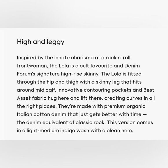 Denim Forum Lola High Rise‎ Skinny 28X26 Light Wash - Picture 8 of 9